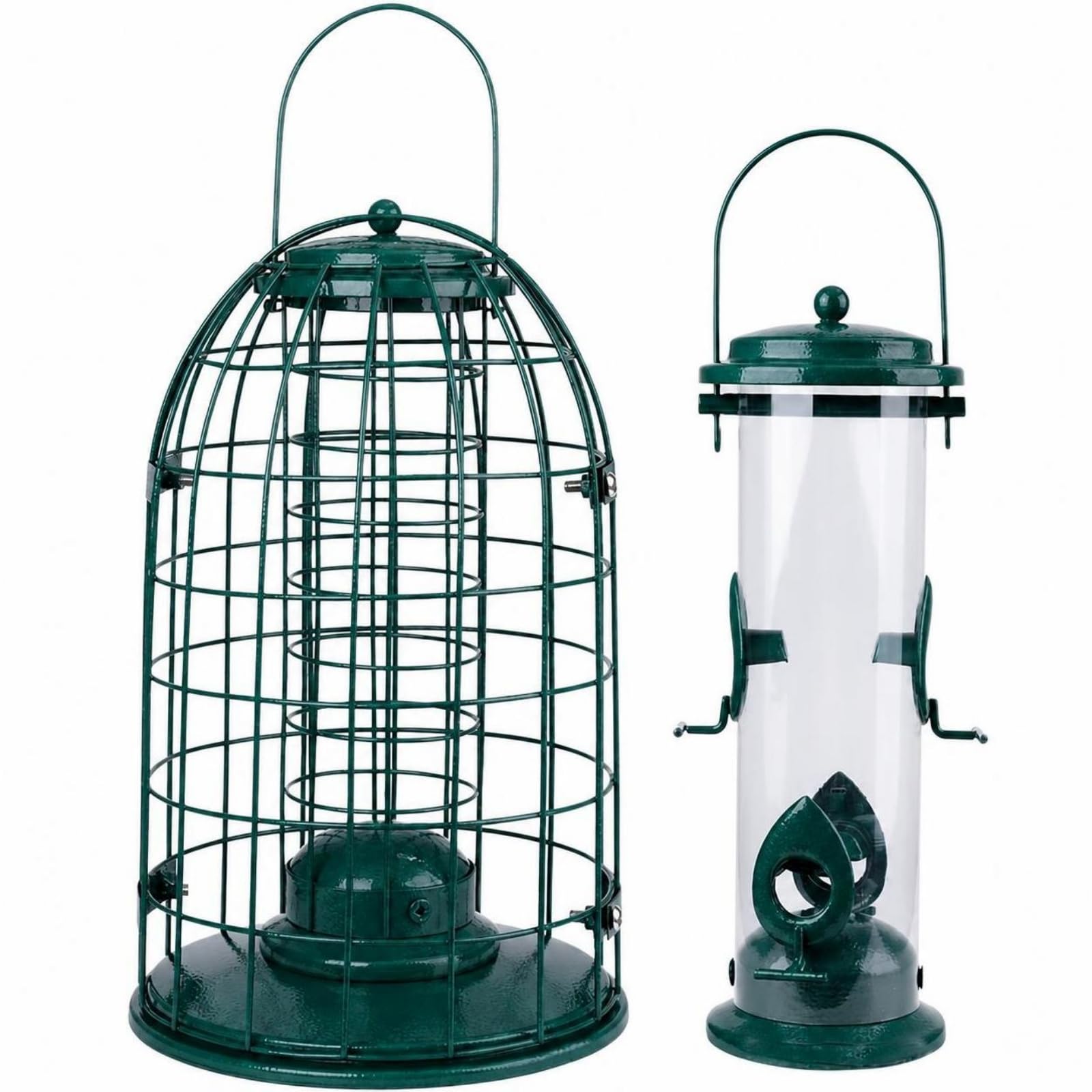 MERIGLARE Mangeoire Anti-Écureuil | Résistante pr Intempéries, Mangeoire à Oiseaux Suspendue, Transparent, pr Terrasse