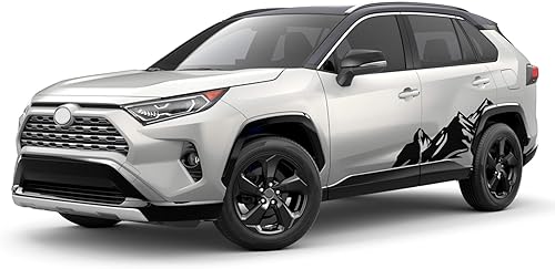 Miniatura 2 de Vinilo adhesivo de montaña todoterreno compatible con Toyota Rav4 2019 - Present SUV Hybrid - Negro