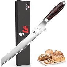 imarku Bread Knife, Professional 10 Inch Serrated Bread knives for Homemade Sourdough, High Carbon Stainless Steel, Razor Sharp Edge Bread Cutting Knife for Bread Cake, Birthday Gifts for Women Men