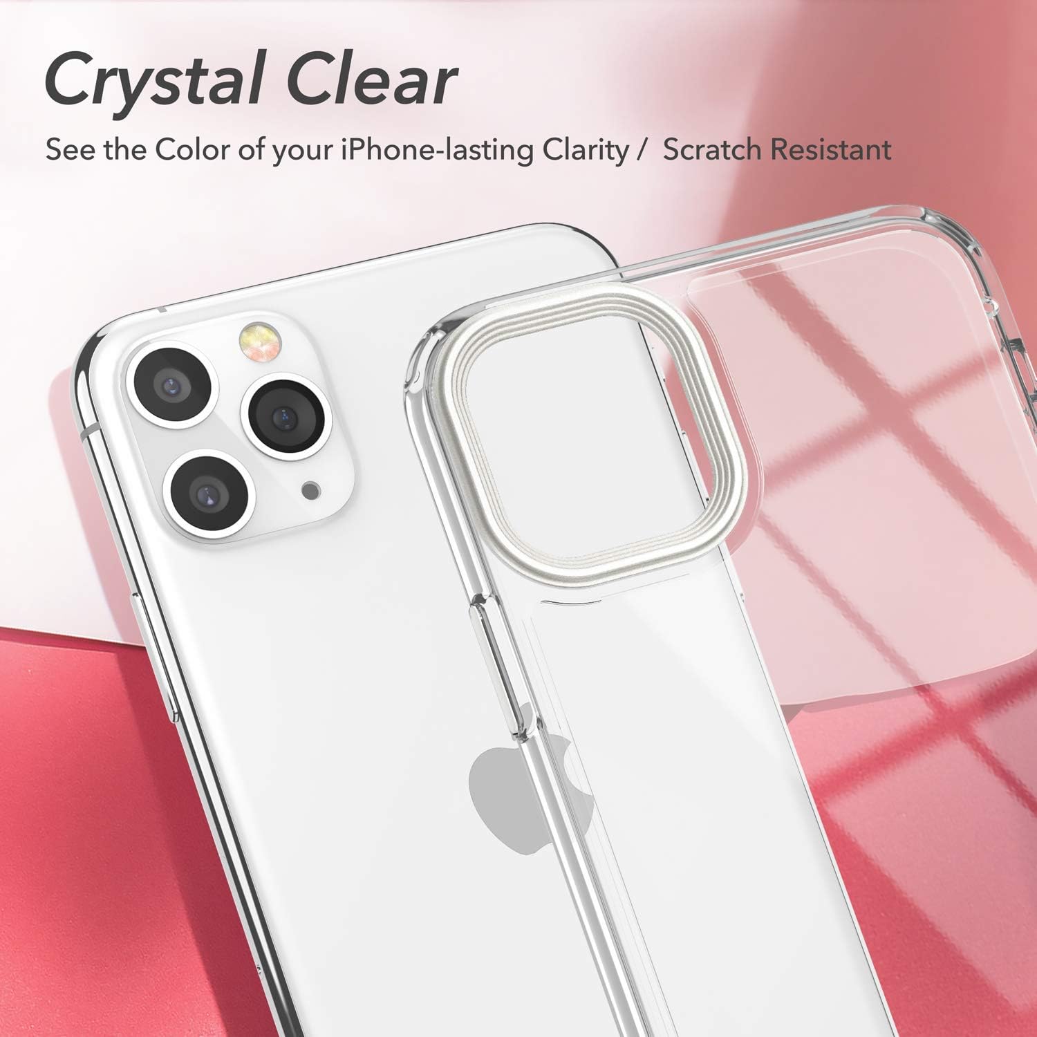 YOUMAKER [2021 Upgraded] Compatible with iPhone 11 Pro Max Case, Clear iPhone 11 Pro Max Cover Shock Absorption Phone Cases 6.5 inch - White