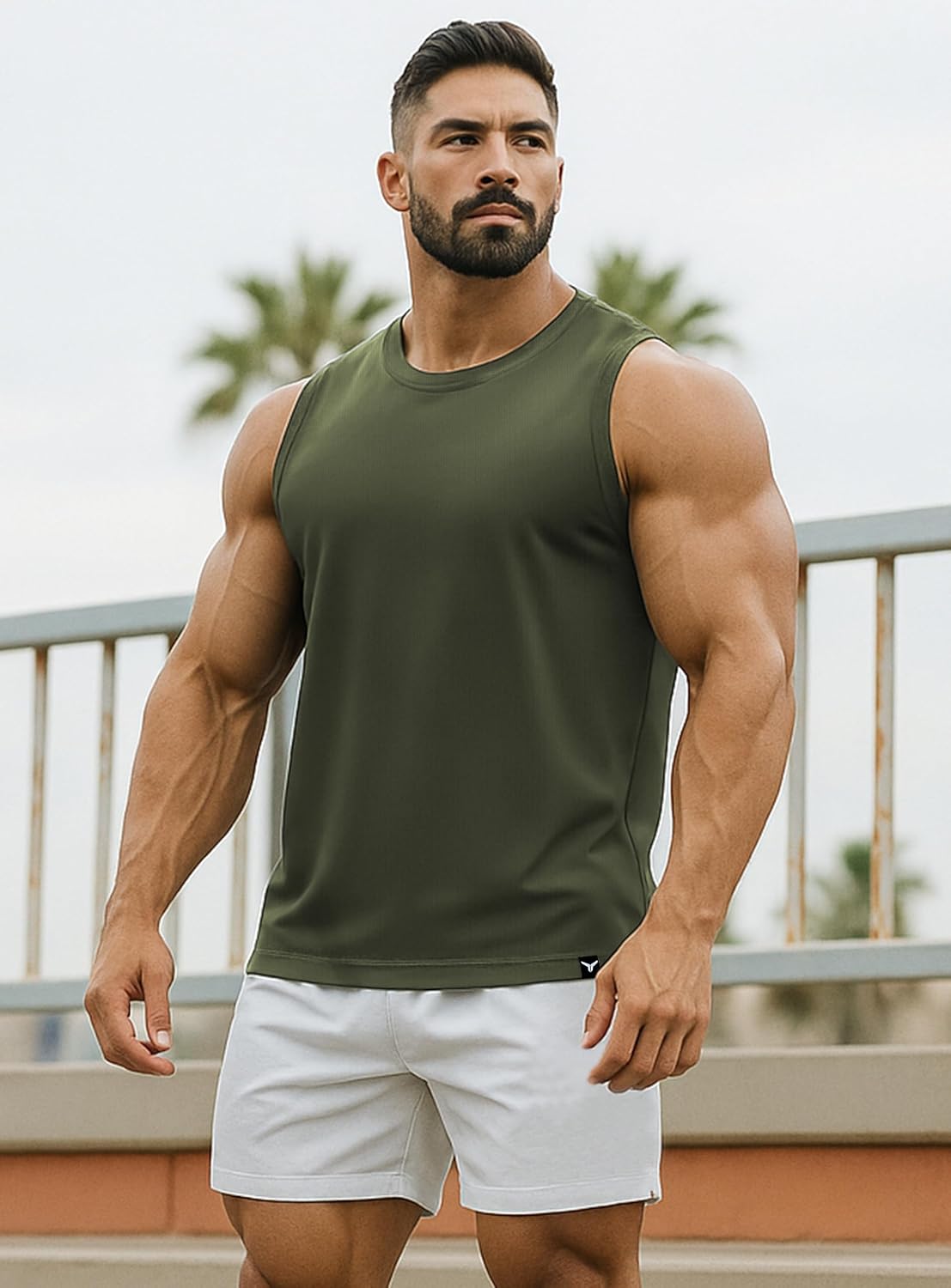 Men's Athletic Tank Tops Sleeveless Muscle Shirts Workout Running Bodybuilding Gym Tanks - Image 3