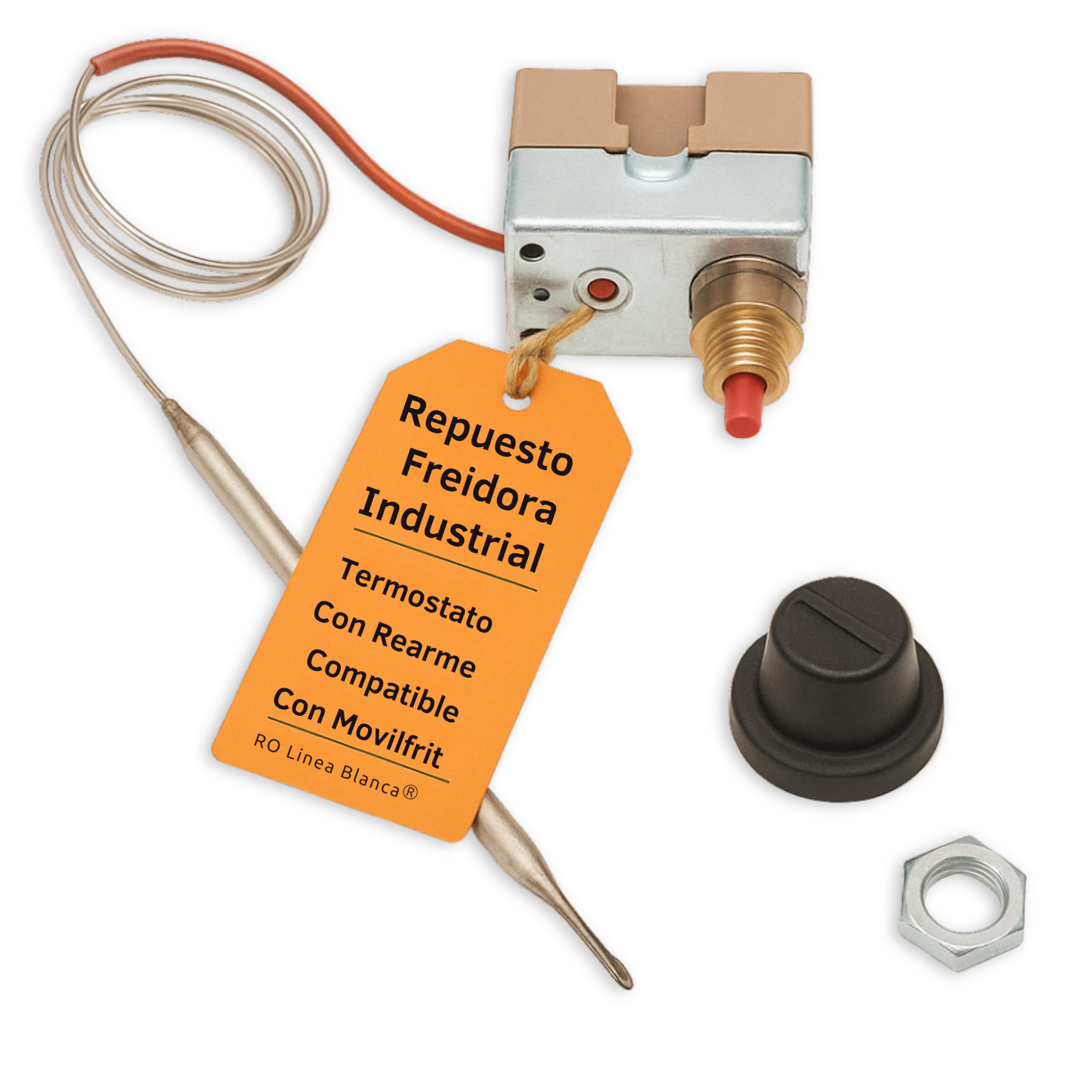 RO - Linea Blanca ® - Thermostat sécurité friteuse 240° capillaire 1000 mm 16 A avec réarmement