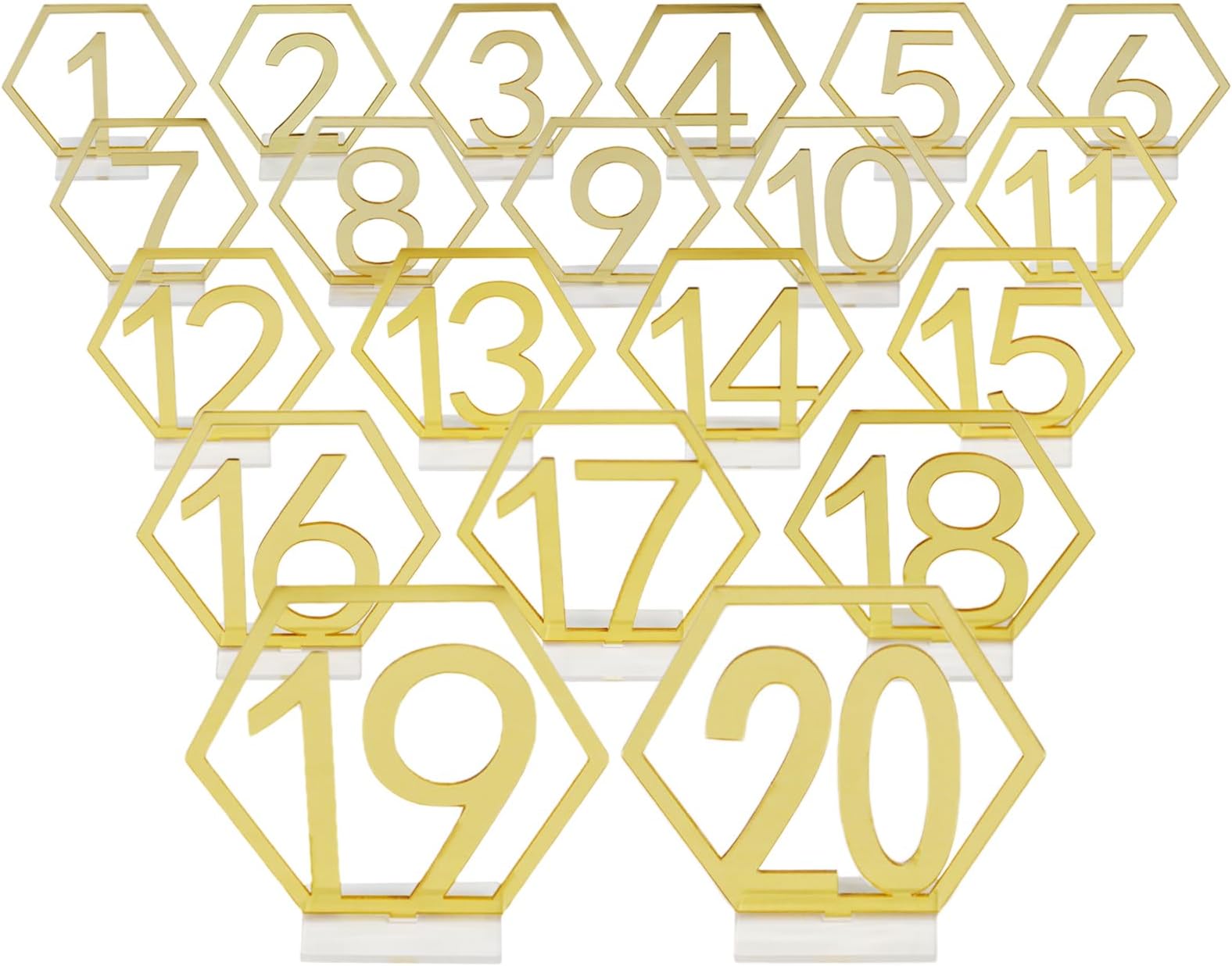 OurWarm Acrylic Wedding Table Numbers 1-20 With Stands, 4×6 Inches Clear Sign Wedding Place Card Eucalyptus Acrylic Sign For Wedding Reception Anniversary Baby Bridal Shower Birthday Table Setting30 - View #13