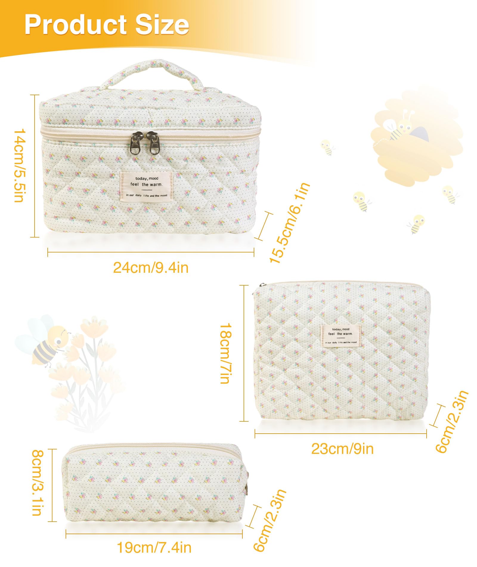 3-Piece Makeup Bag Set - Image 4