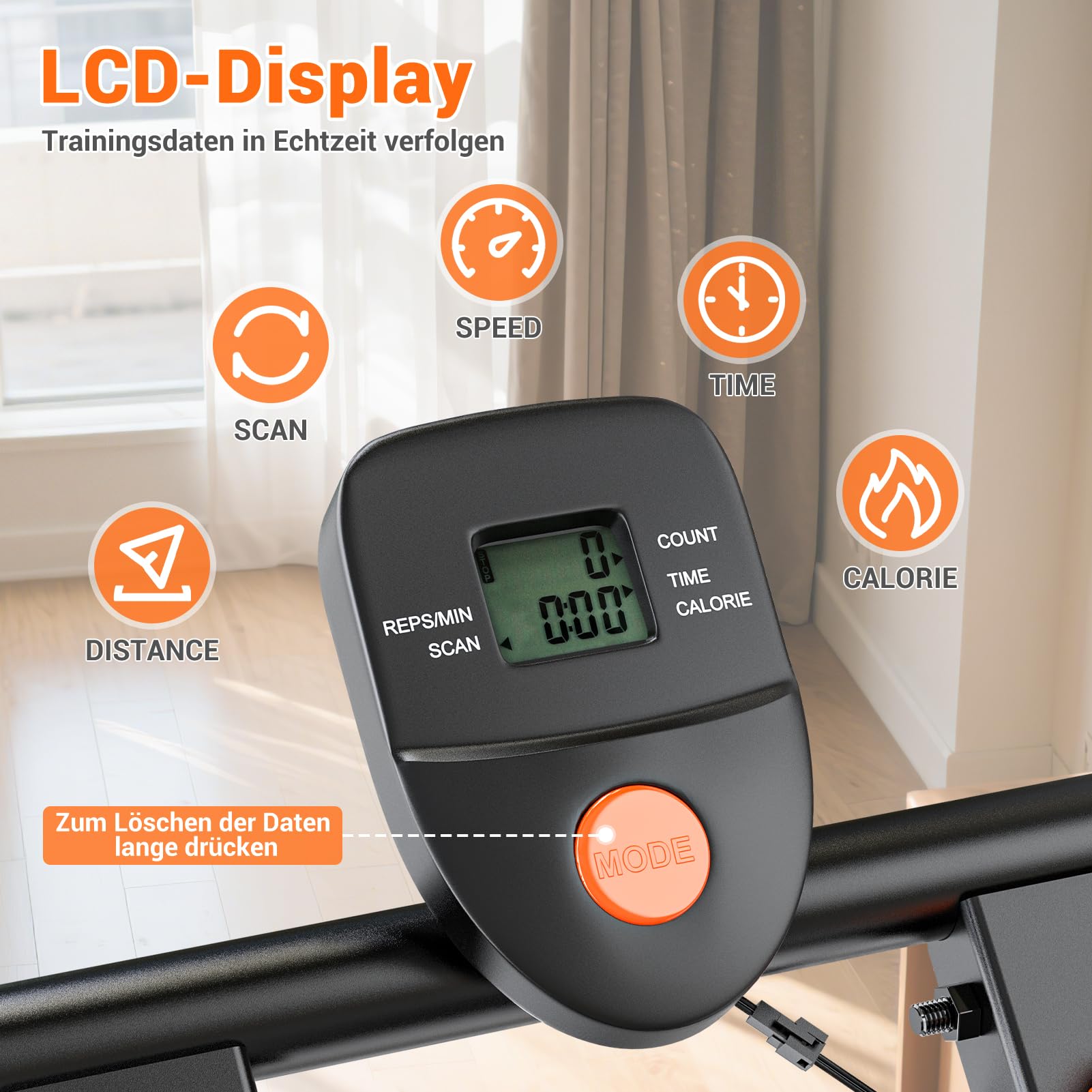 XDDIAS Stepper für Zuhause, Leises Stepper mit LCD-Display, Faltbar Climber Maschine– Alltagstaugliches Bauch Beine Po Training zum Abnehmen & Straffen, stairmaster für zuhause Home Büro Fitnessgerät