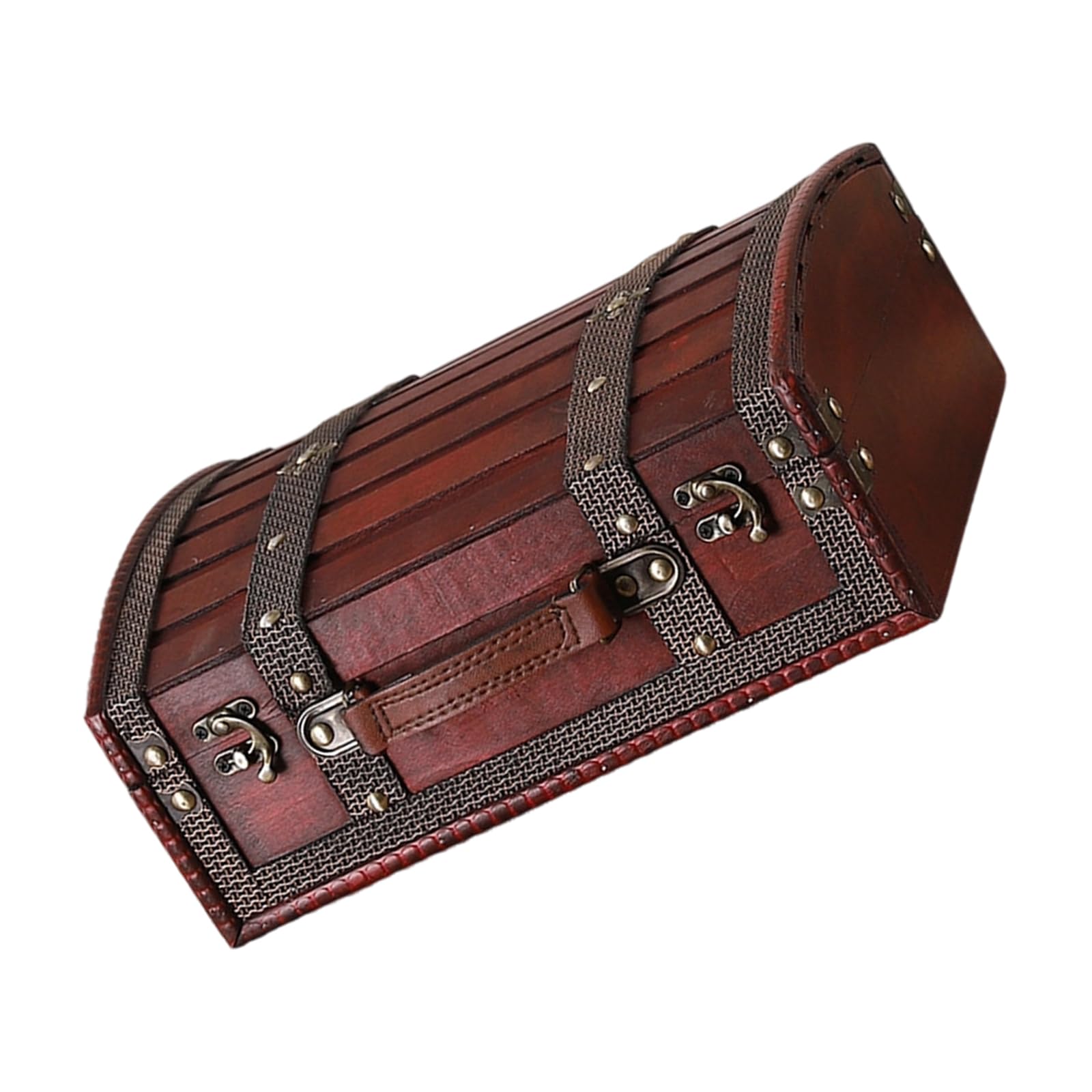 NEWFT Mysterious Pirate-Themed Wooden Chest with Code Secure Storage & Home Décor Home Decoration Accent