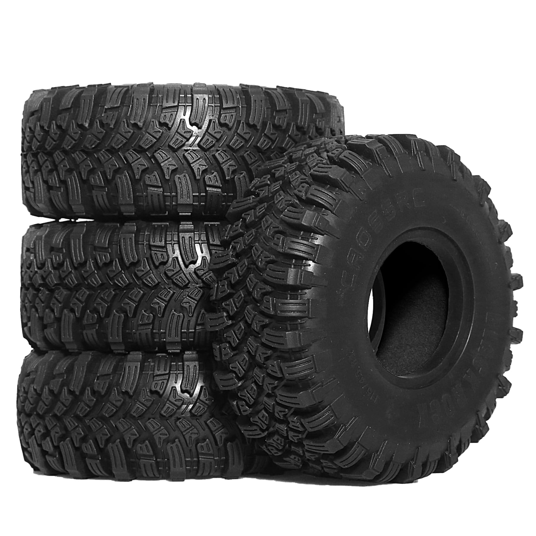 WLYEJEA 1.9inch RC Mud Slingers Tires 115 * 45mm RC Super Soft Sticky Crawler Tyres Set Fit for 1/10 RC Crawler Car TRAXXAS TRX4 TRX6 AXIAL SCX10 D90 Redcat Gen8(4PCS)