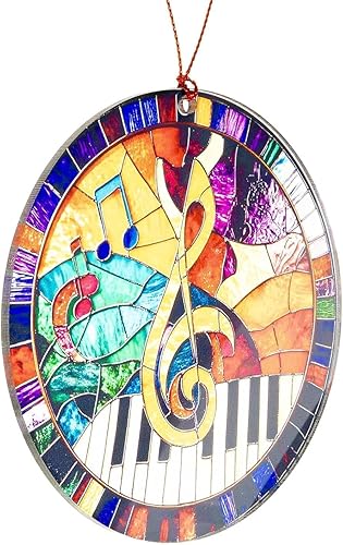 Miniatura 4 de Adornos de piano para árbol de Navidad, adornos de Navidad, atrapasoles acrílico, adorno de nota musical con teclas de piano, regalos para músicos
