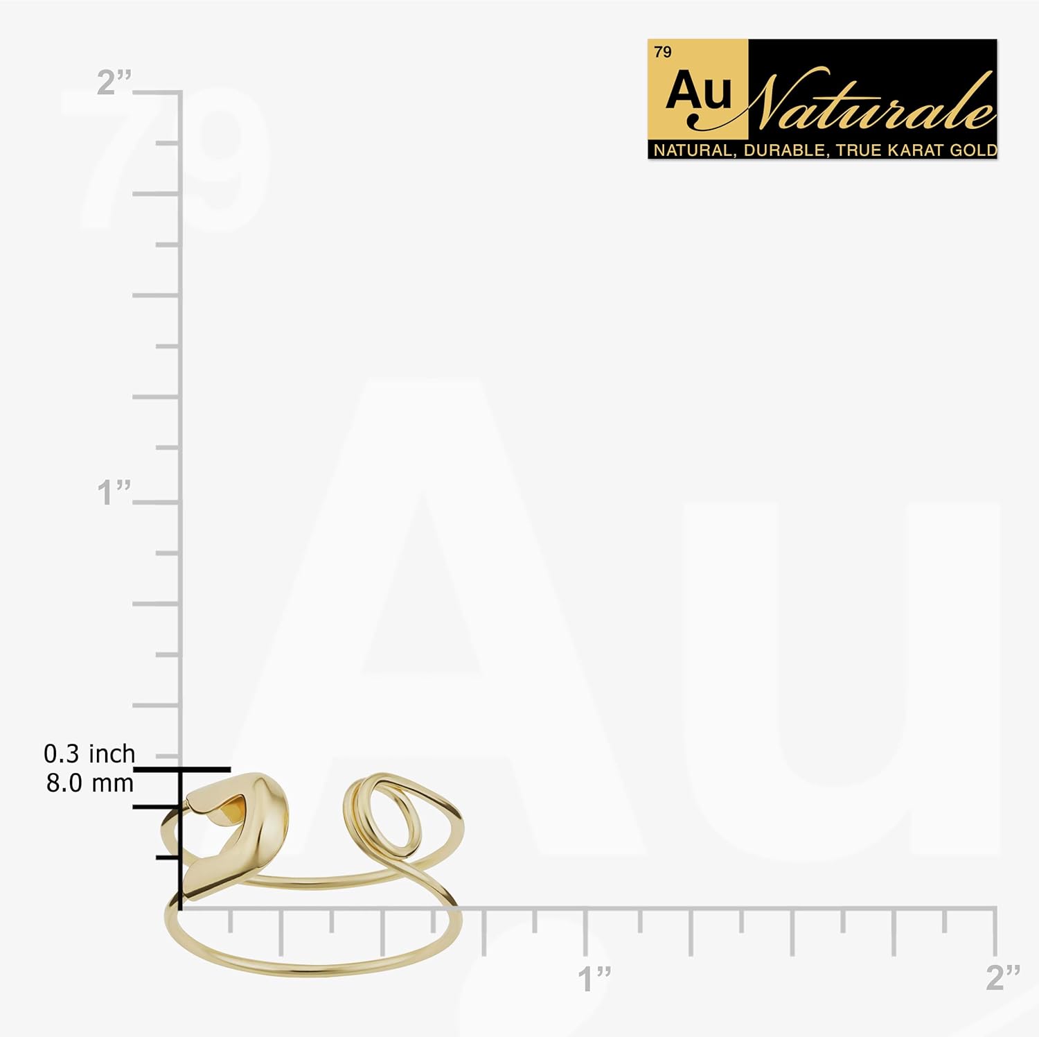 14k Yellow Gold Safety Pin Open Ring Minimalist Jewelry for Women