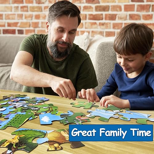 Miniatura 6 de Rompecabezas de piso jumbo para niños, rompecabezas grandes de 35 piezas para niños de 3 a 5 años, juguetes de aprendizaje y educación preescolar,