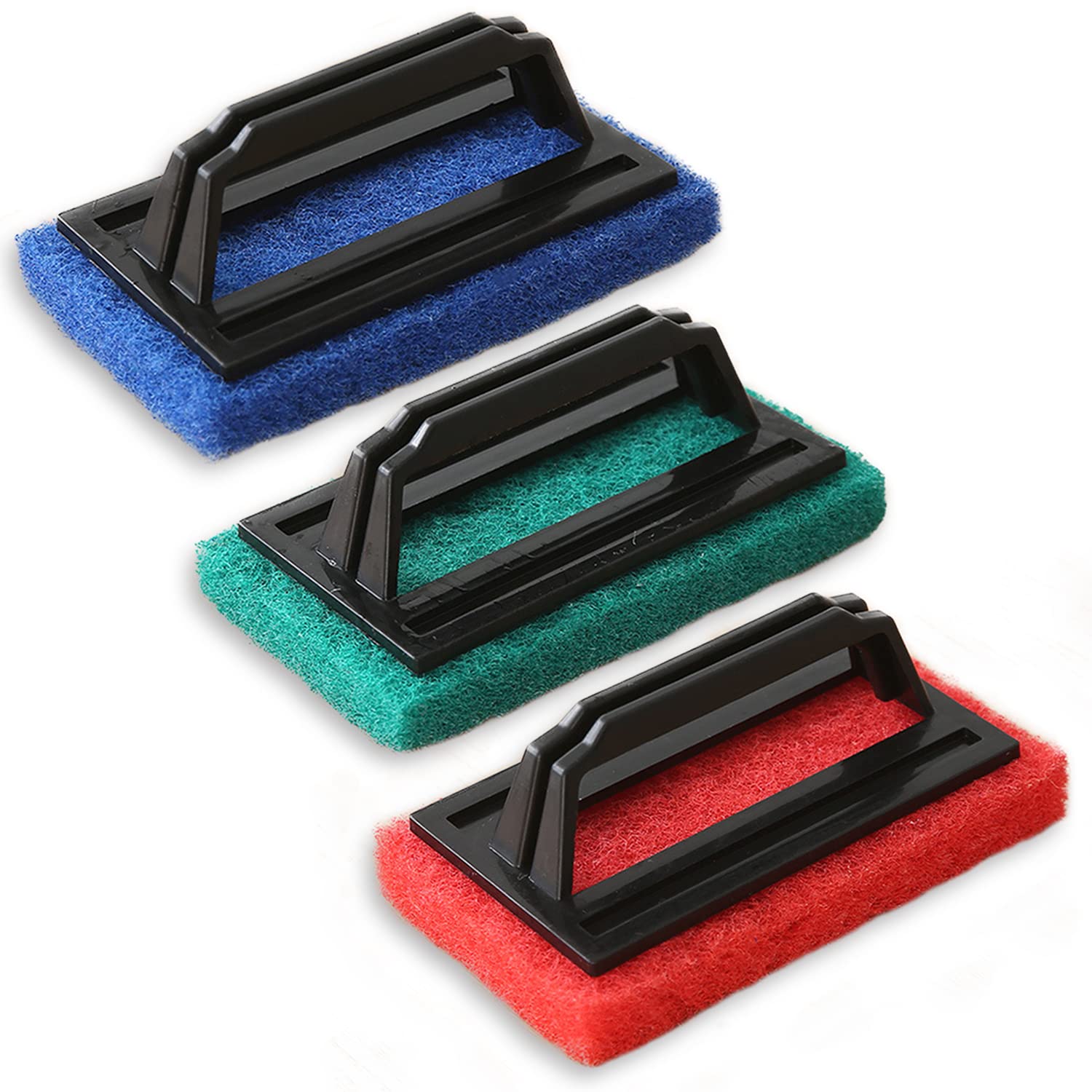 Non-scratch Scrubber 2-Pack Handheld Sponge Pool Brushes - Heavy Duty Scouring Pads For Tile & Vinyl Grout Brush