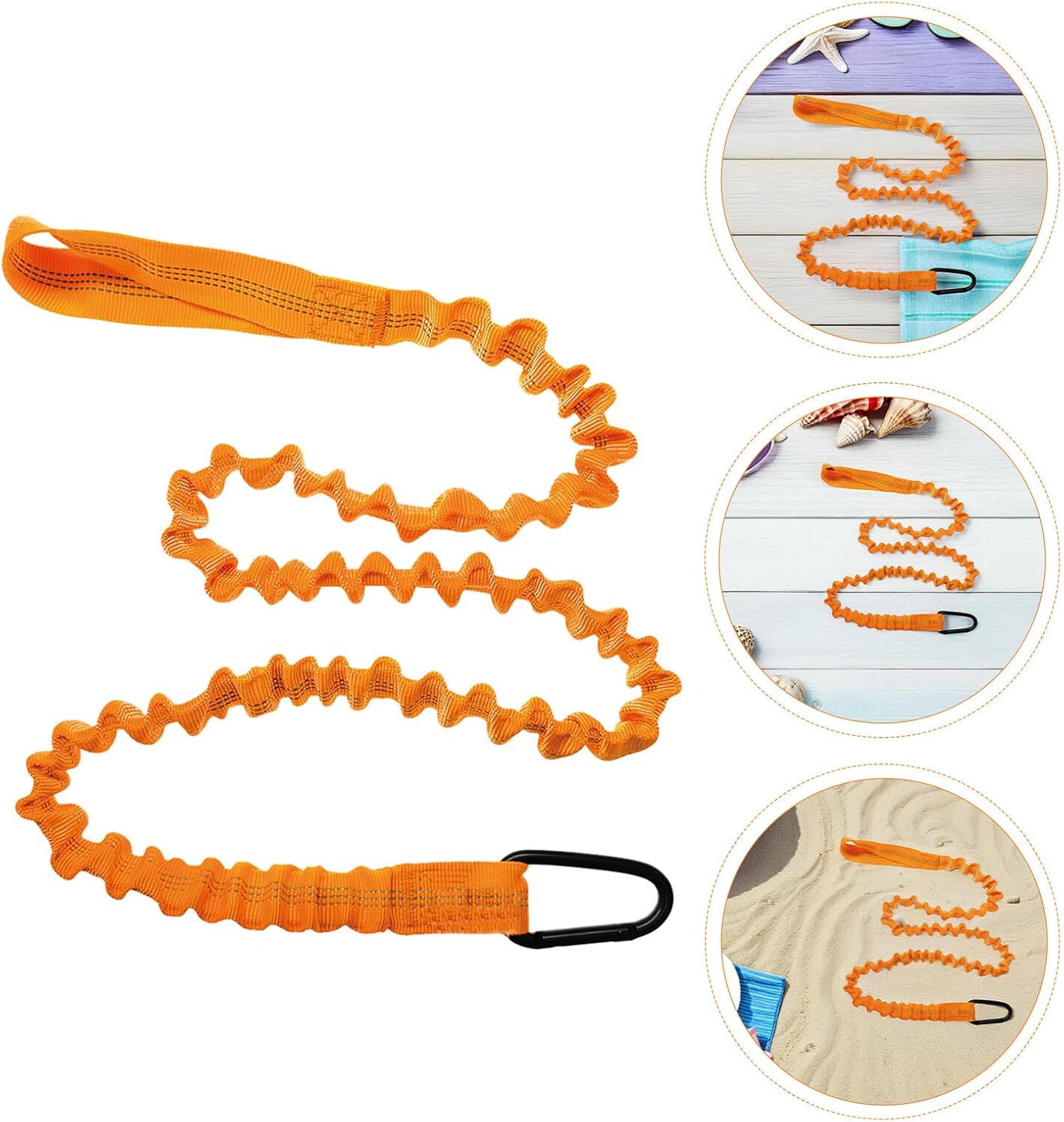 DOITOOL 2pcs Kayak Paddle Leash with Stretchable Rope and Belt Clip, Heavy Duty Paddle Tether for Kayak Accessories and Fishing, Orange Safety Strap for Kayaking and Canoeing