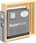Ampersand Art Supply Floaterframe Readymade Frame for Flat and 7/8" Deep Wood Panel and Canvas Artwork, Paintings, Prints, and More, 6"x6", Maple Thin