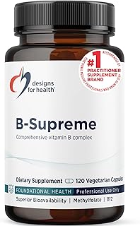 Designs for Health Methylated Vitamin B Complex - Vitamin B Supplements with B12 Vitamins, B1, B3, Niacin, B6, Folate & Biotin - Supports Metabolic and Heart Health, Mood & Energy* (120 Capsules)