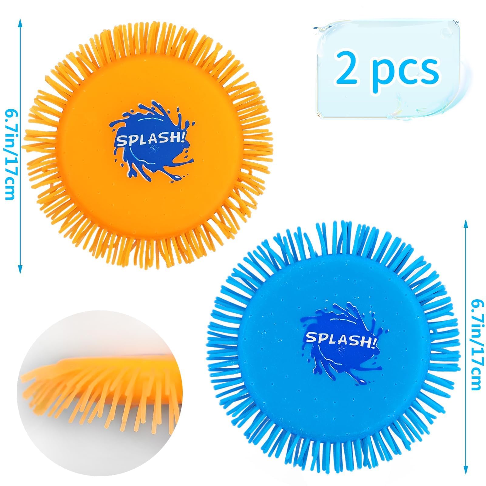 Frisbee ad Acqua Giocattolo Disco da Lancio in Schiuma e Silicone Gioco Acquatico Pesce Diavolo