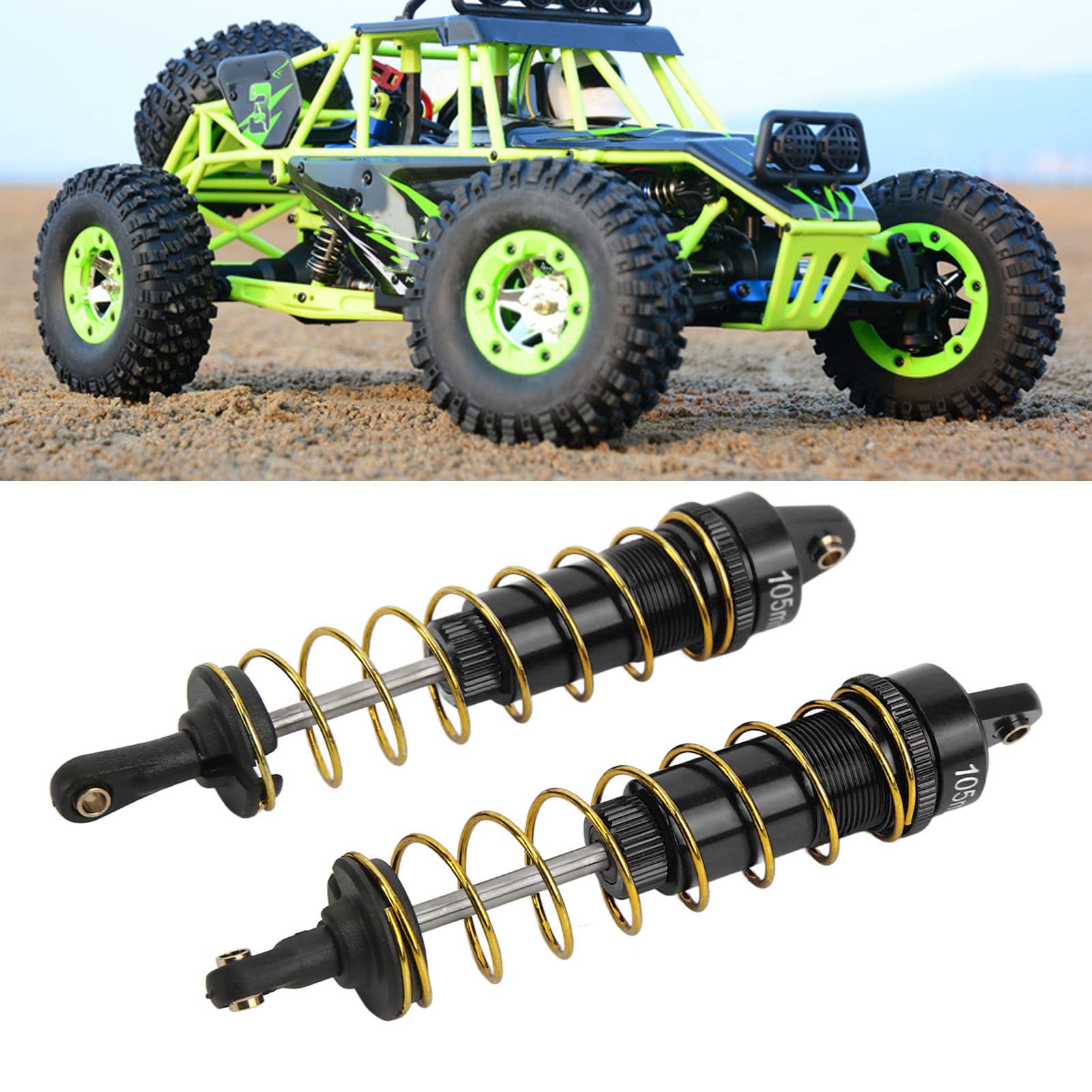Lot De 2 Amortisseurs RC 115 Mm/4,5 Pouces à Pression D'huile Réglable Avec Ressorts Pour Voiture Sur Chenilles Axial SCX10 90046 AXI03007 1/10 RC(Noir Lot De 2 Amortisseurs RC 115 Mm/4,5 Pouces à Pression D'huile Réglable Avec Ressorts Pour Voiture Sur Chenilles Axial SCX10 90046 AXI03007 1/10 RC(Noir
