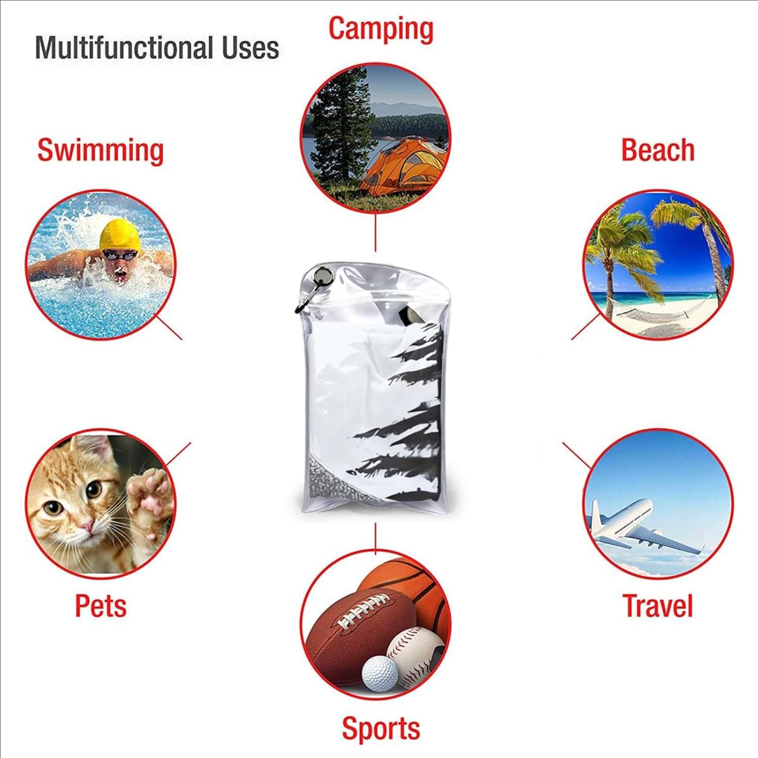 Moon Pine Tree Printed Microfiber Towel,Camping Towel,Fast Drying Towel,Soft Lightweight for Gym,Hiking,Yoga,Backpacking