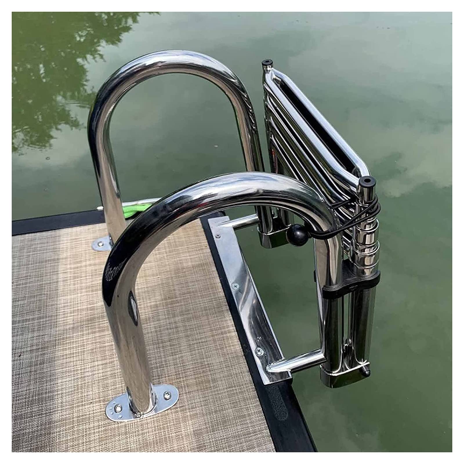 Échelle marine en inox 316 avec main courante ergonomique
