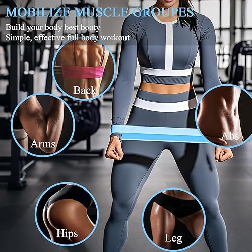 Miniatura 4 de 1 paquete de 5 bandas de resistencia para entrenamiento, equipo de entrenamiento, bandas de ejercicio para gimnasio en casa y estiramiento, equipo