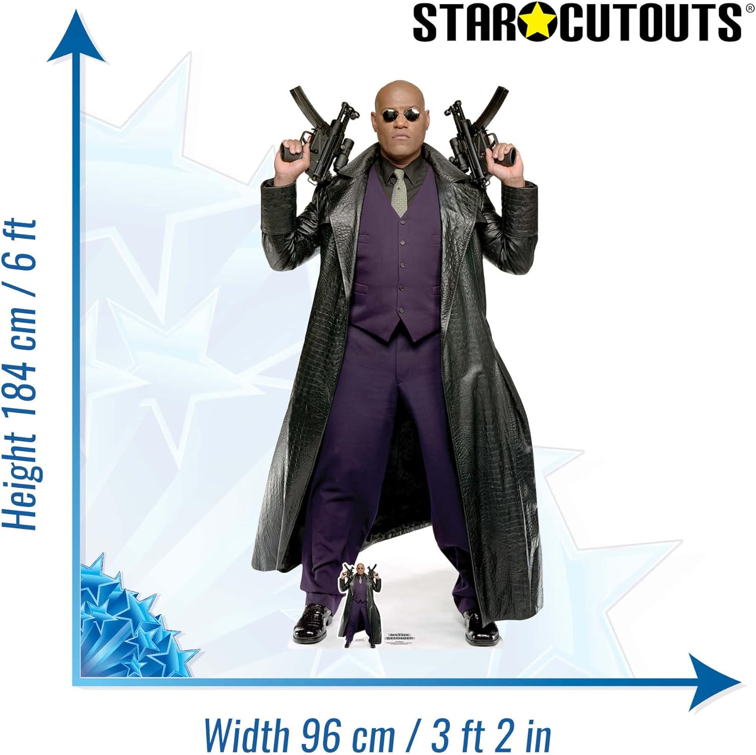 SC4115 Morpheus Matrix Laurence Fishburne Lifesize Cardboard Cutout with Mini