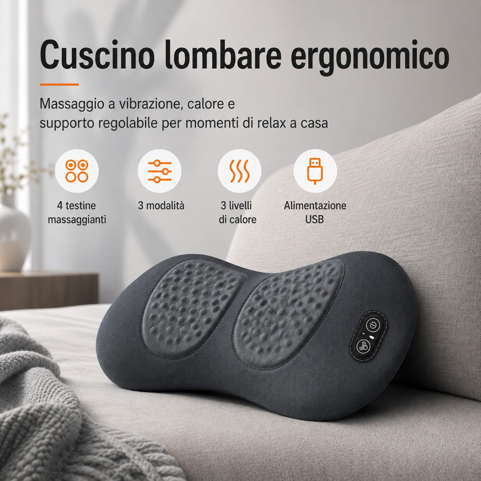 Tepora Tricalma Lombare Elettrico, Tepora Tricalma Cuscino Schiena