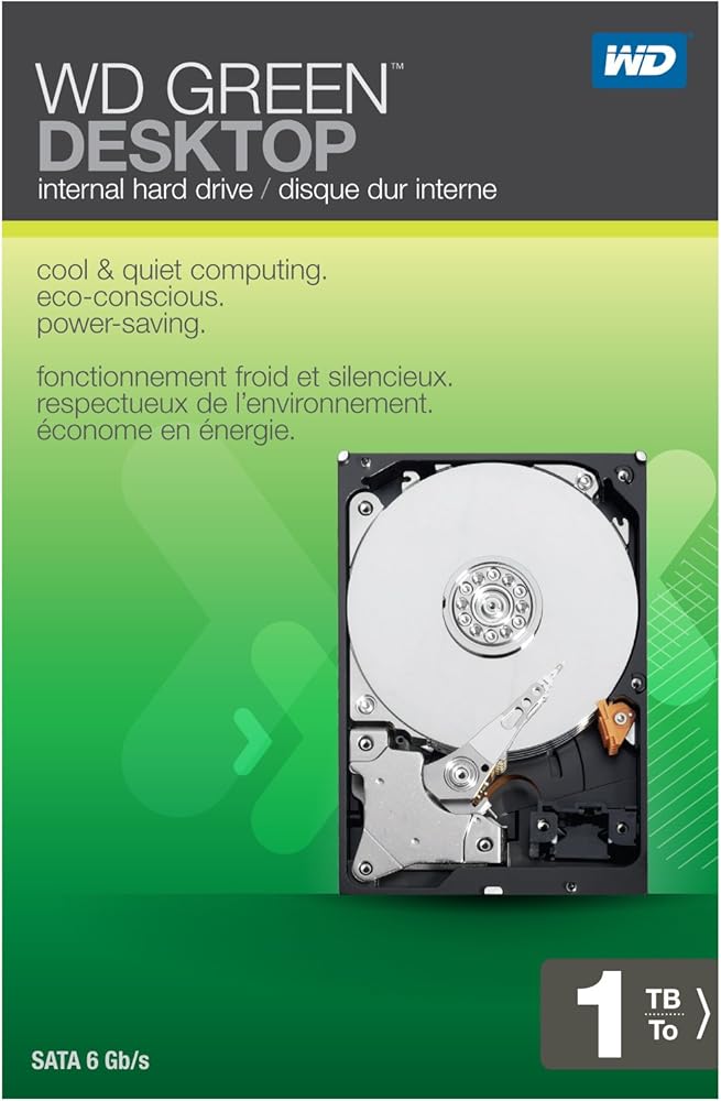 WD Green Desktop 2TB SATA 6.0 GB/s 3.5-Inch Internal Desktop Hard Drive Retail Kit thumbnail 2