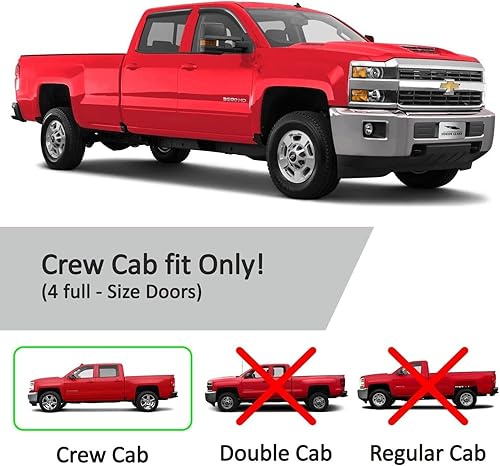 Miniatura 2 de 4 deflectores de viento originales, protectores de lluvia de montaje exterior, viseras laterales compatibles con la mayoría de camionetas y SUV