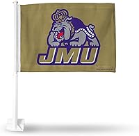 Vista 54 de Rico Industries Bandera de coche de doble cara de la NCAA, gran accesorio para automóvil