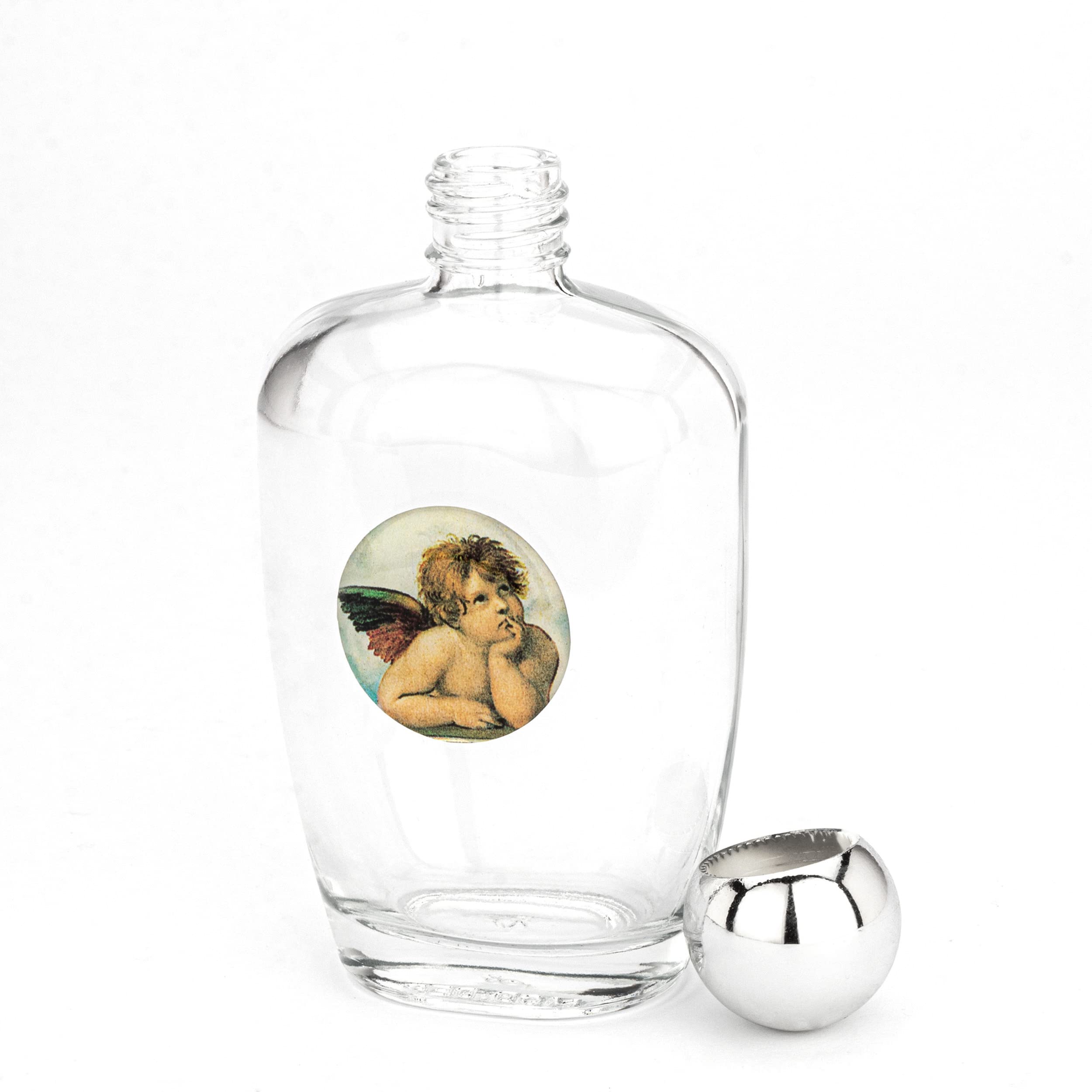 NKlaus Bouteille D'Eau Bénite En Verre 100 Ml – Motif Saint Antoine Avec Enfant, Élégante Et Sacrée