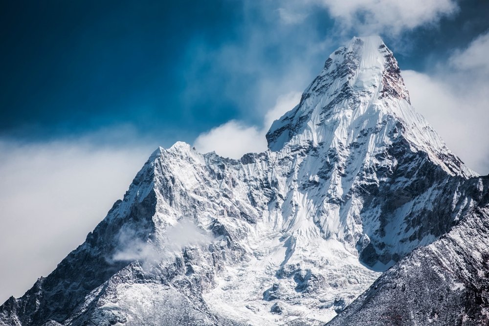 Mount Everest Himalayas Nepal Mountain Everest - Art Print On Canvas Rolled Wall Poster Print - 30"x