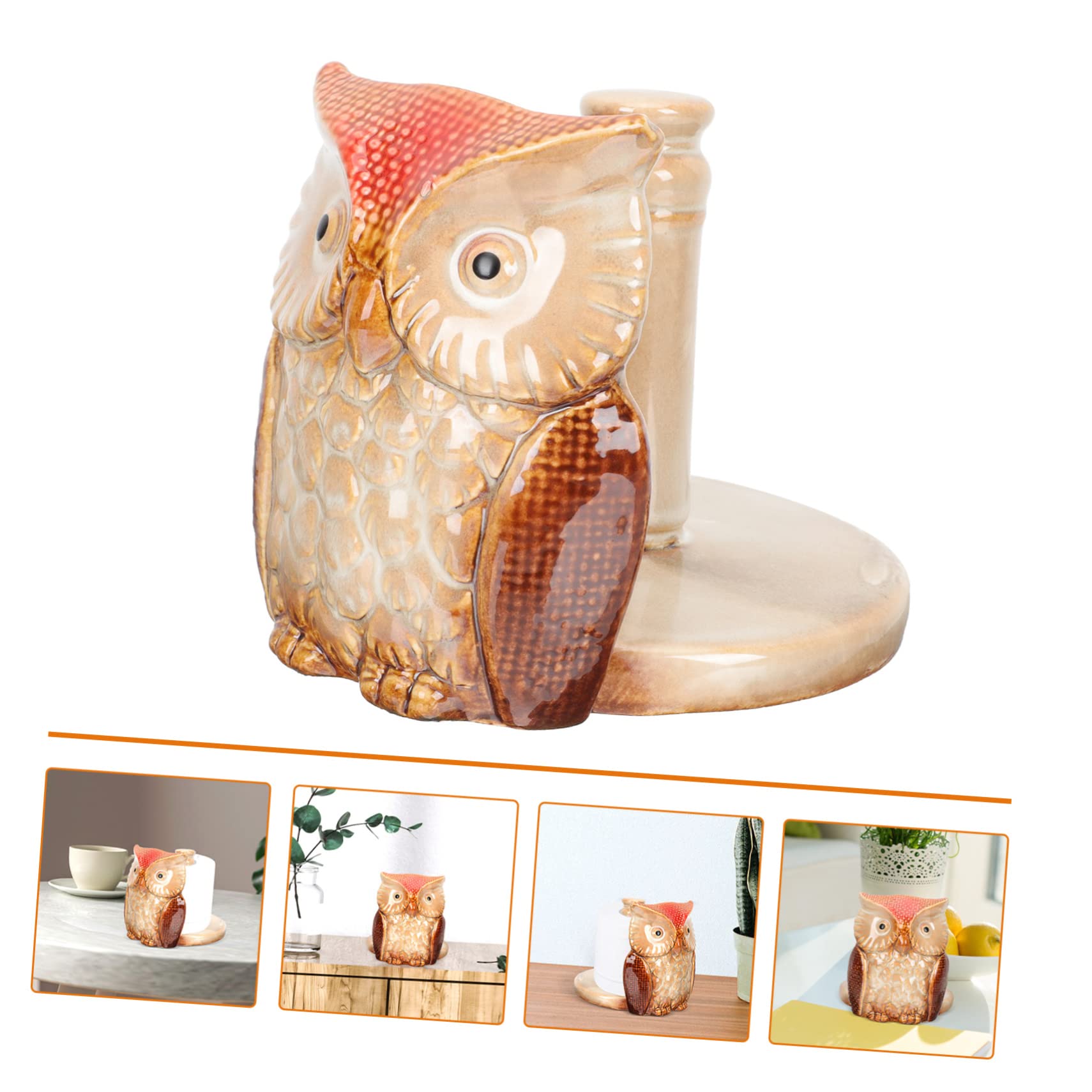 Mipcase Portarotolo Carta Igienica Creativo Ceramica Forma Organizzatore e Ufficio Design Elegante e Facile Stabile con Base Antiscivolo