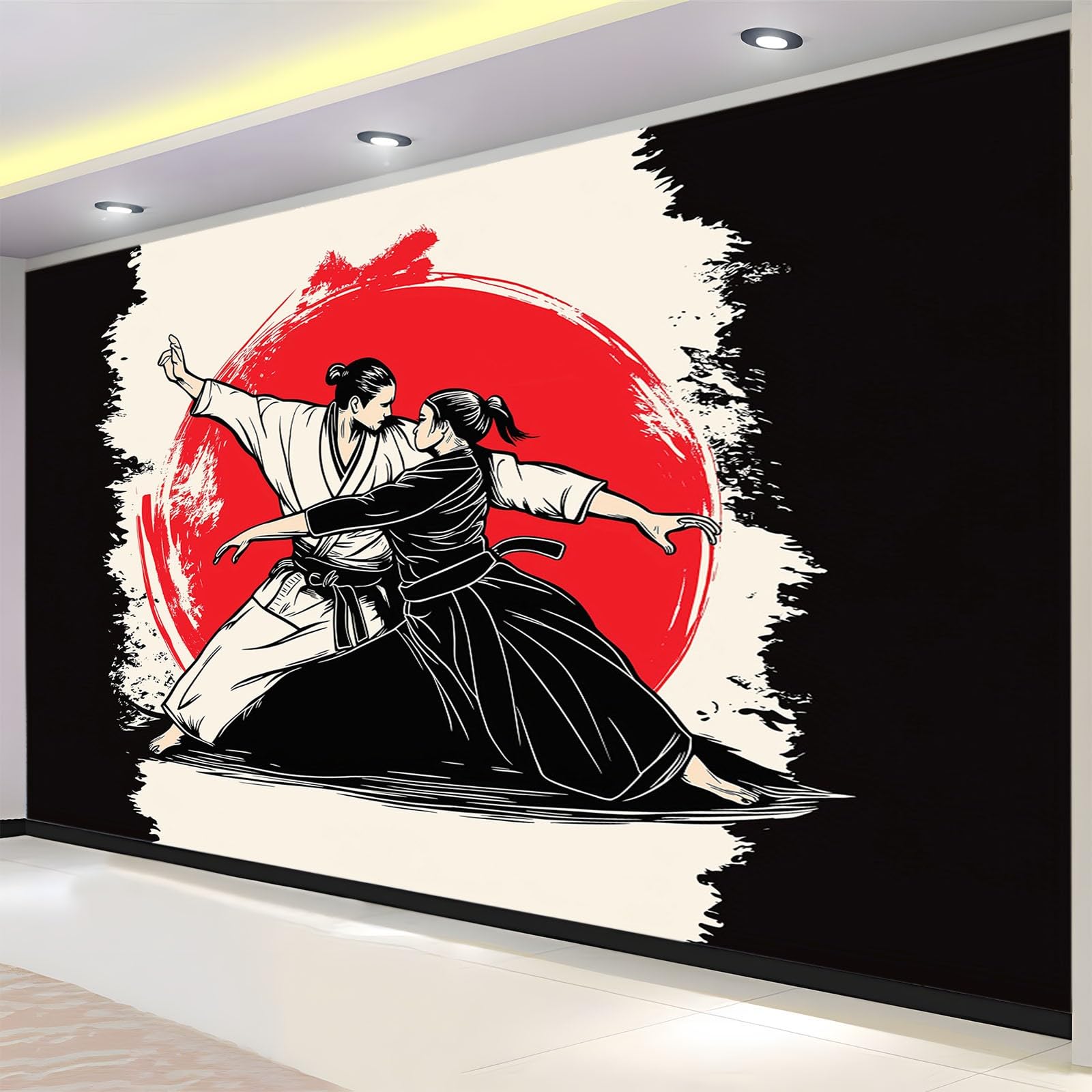 Cómics Japoneses Papel Pintado Pared Arte Marcial Japonés Aikido Papel Tapiz Tejido No Tejido Decoración De Pared Murales 300 X 210 Cm Fotográfic Sala De Estar Dormitorio Tv De Fondo Fotomurales