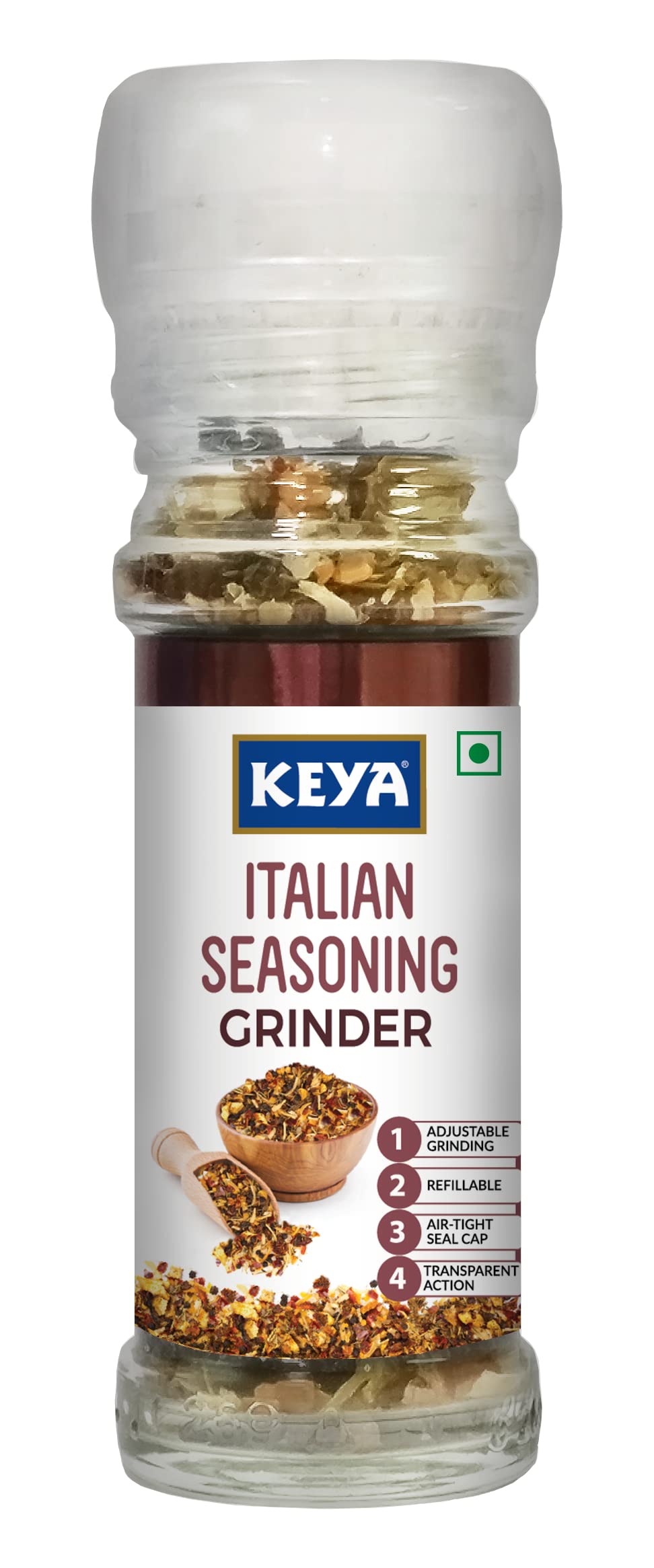 Keya Italian Seasoning Grinder Perfect for Pizzas, Smoked Chicken, Risotto, Egg Dishes, 50gm (B078CR8C4X) Amazon Price History, Amazon Price Tracker