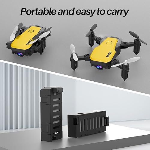 Miniatura 6 de SIMREX X300C Mini Drone RC Quadcopter Plegable Altitude Hold Headless RTF,Control Remoto Super Easy Fly para entrenamiento, Amarillo