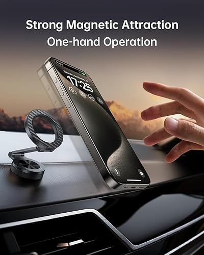 Miniatura 4 de SYNCWIRE Soporte magnético para teléfono MagSafe con rotación de 360 para automóvil, brazo de metal ajustable, soporte de teléfono magnético para