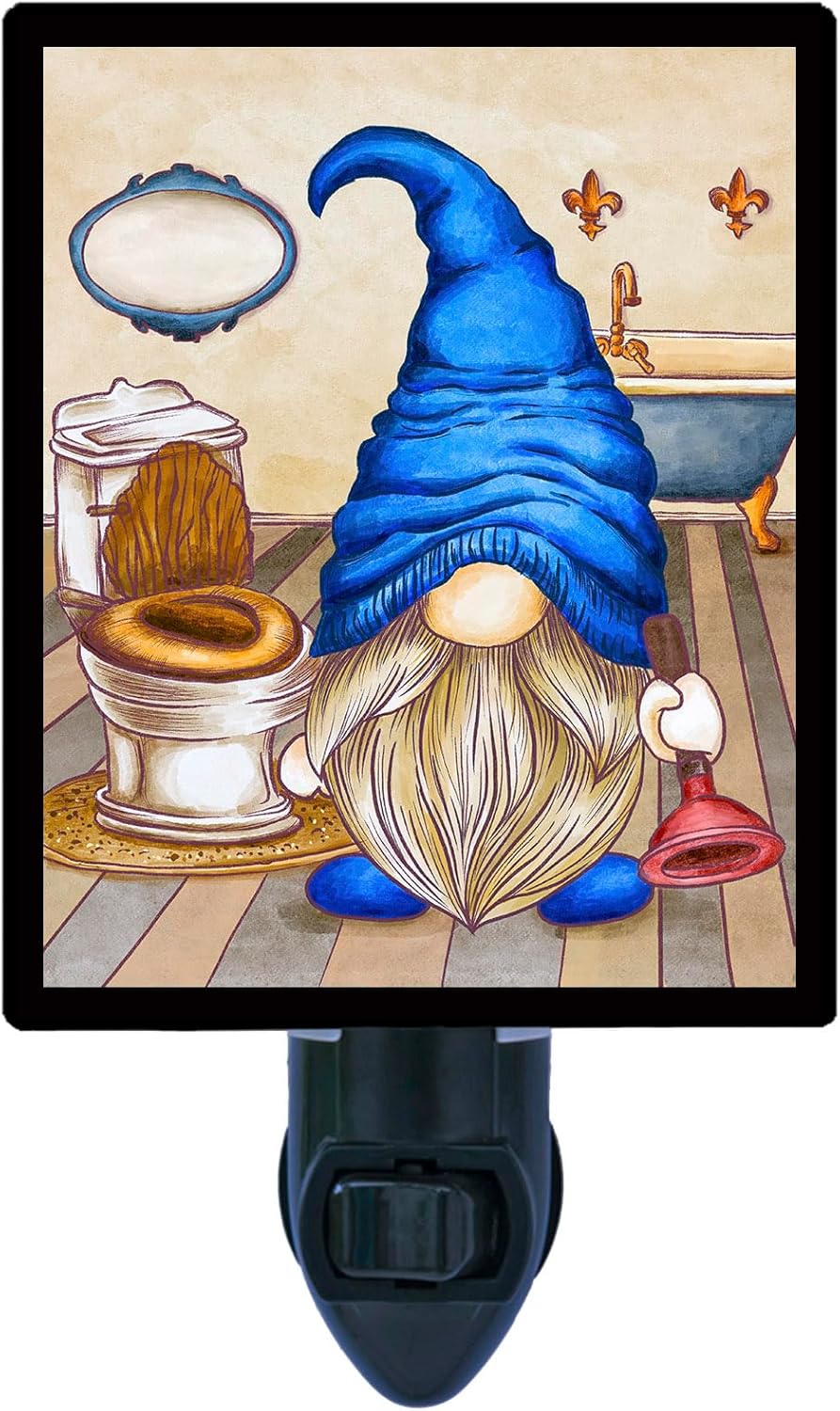 Bathroom Gnome Decorative Photo Night Light
