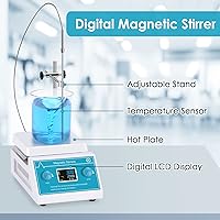 Vista 2 de Slendor Magnetic Stirrer 5000ml Hotplate Mixer 2000 RPM Hot Plate Max 300℃/572℉ Lab Heating Plate Stirrers with LED Digital Display, Stir Bar, Temp