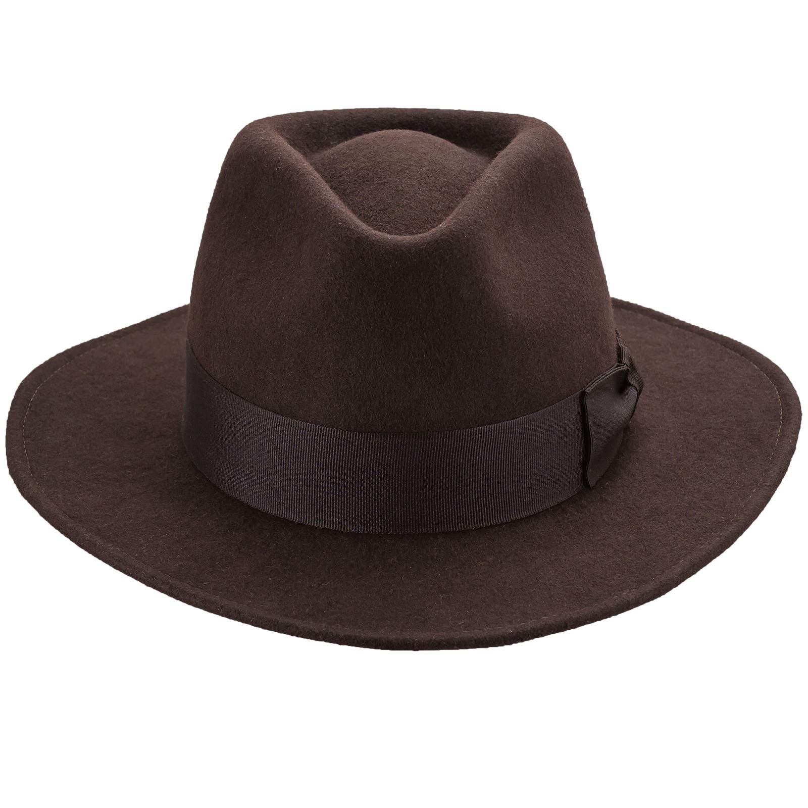 Sterkowski Klasyczny kapelusz Fedora z owczej wełny filcowej