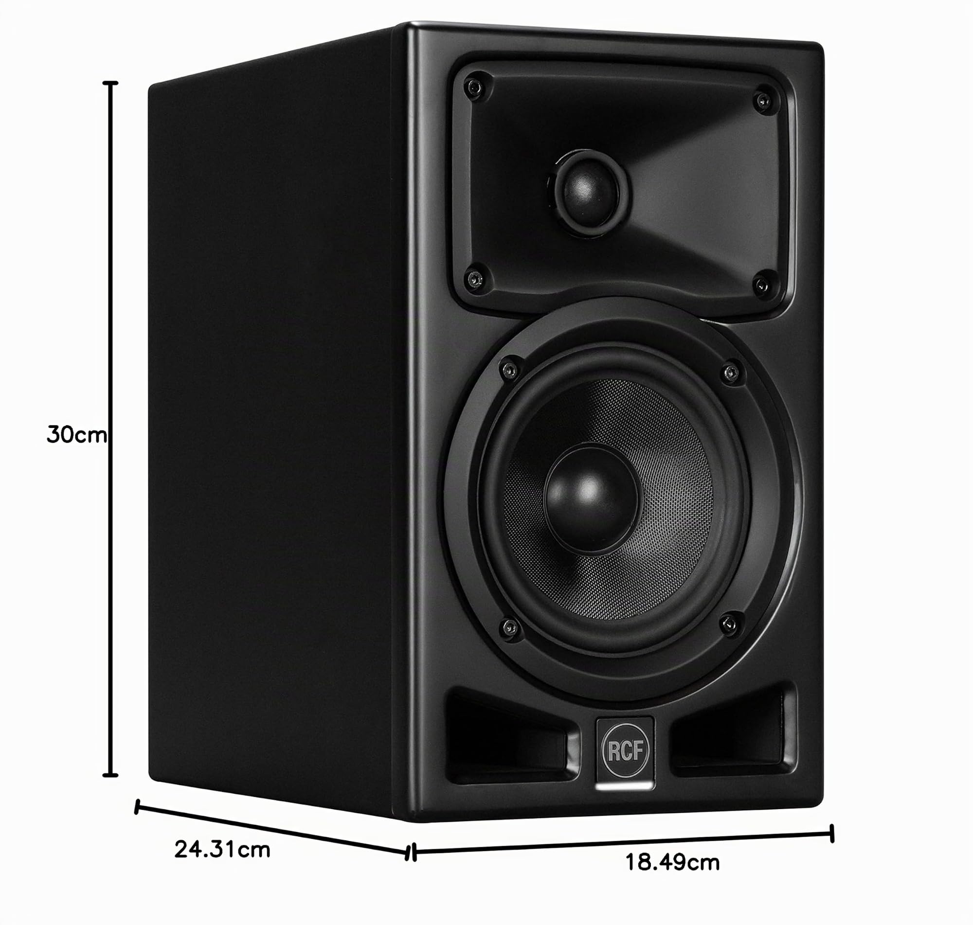 RCF Monitor da studio alimentato da 5", nero - RAL 9005, AYRA-Five-PRO