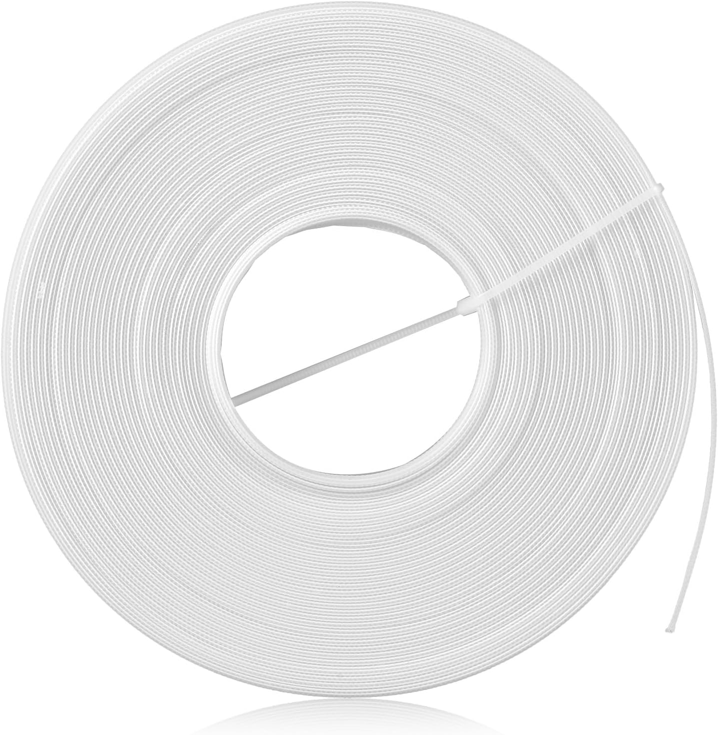 Yuanan 25Yards 6mm Polyester Corset Boning for Sewing, Sewing Support Strip | White Flexible Sewable Plastic Boning Strip, Ideal Shaping Accessory for Wedding Gowns, Evening Dresses, Hats, and Handmade S