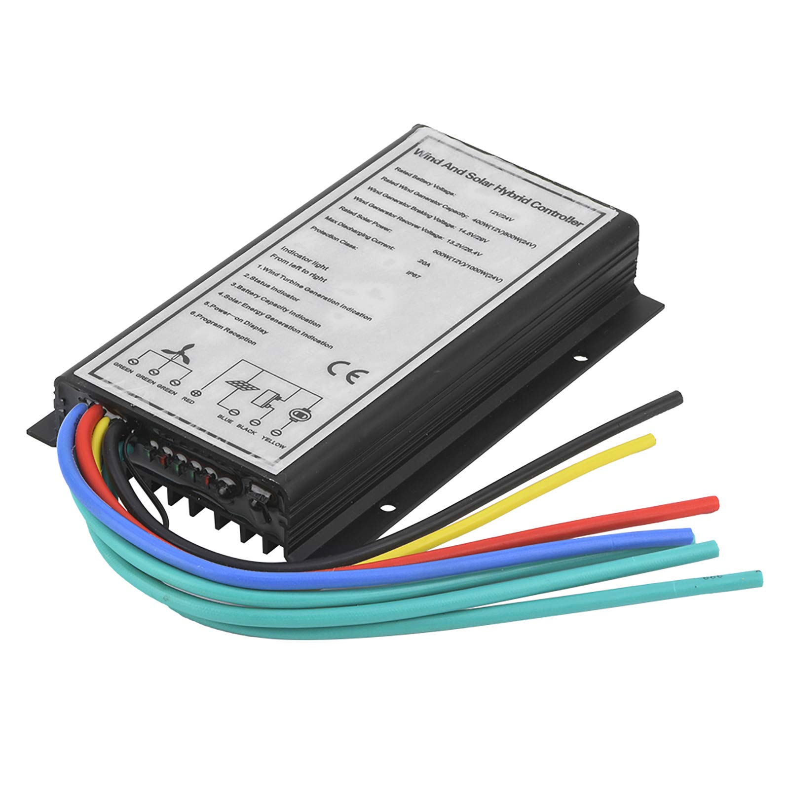 Viento y Solar Controlador Híbrido, Generador de Carga Híbrido Eólico Solar Controlador Solar, Regulador de Generador de Carga Híbrido de Energía de 500/1000W, para Turbinas Eólicas y Paneles Solares