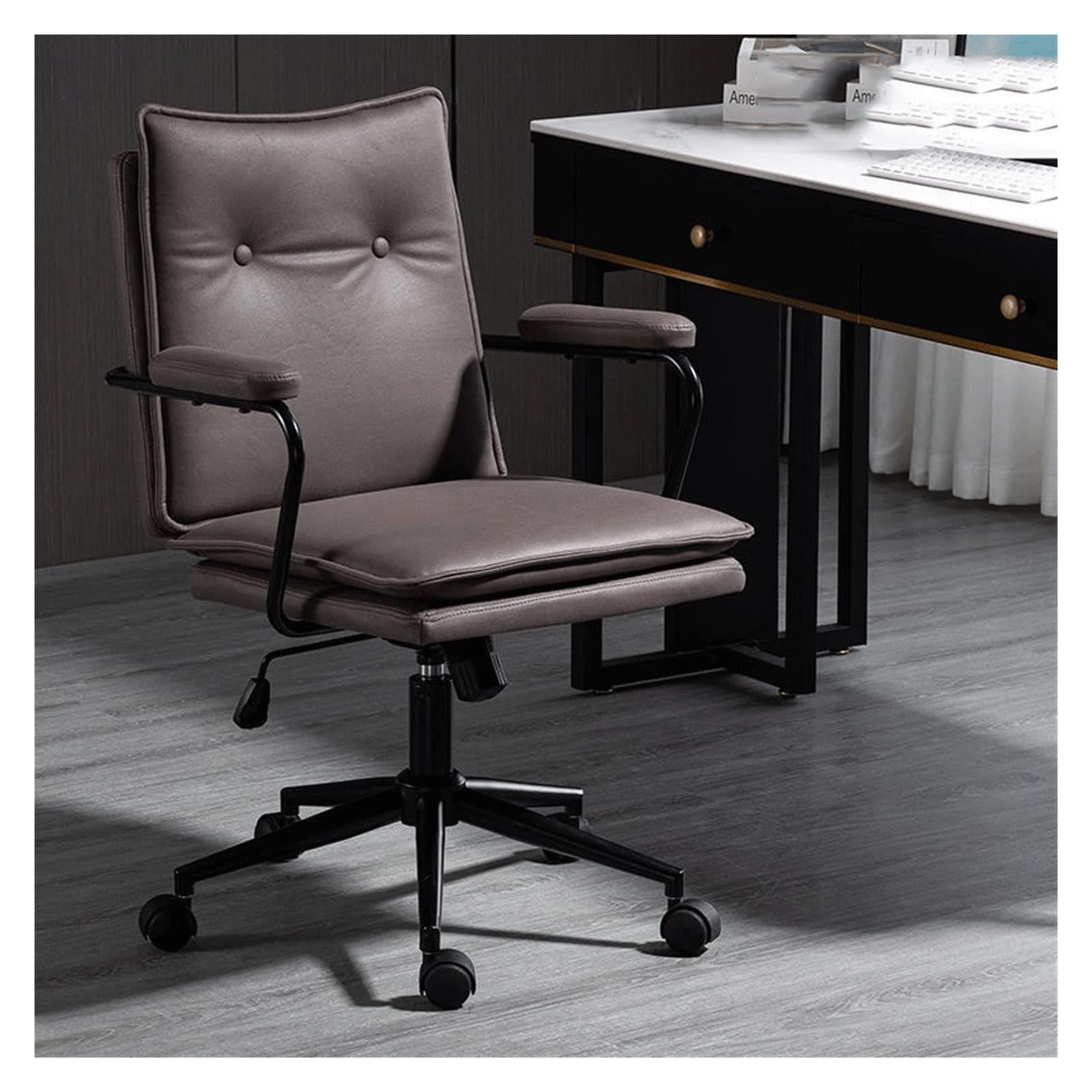 Home Computer Chair Student Dormitory Study Chair Back Comfortable sedentary Office Chair Desk A-1 Black 1