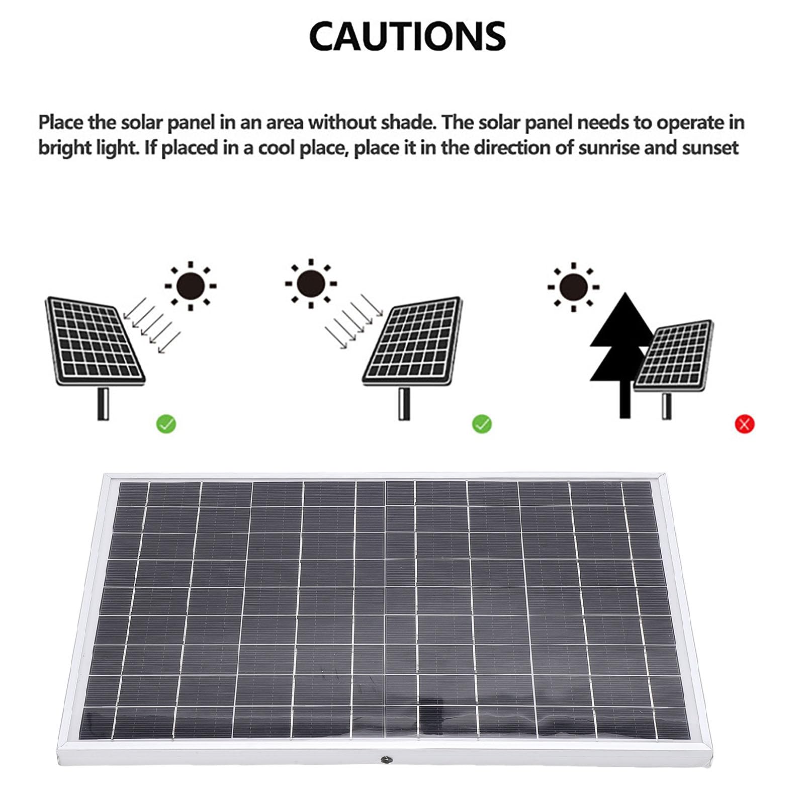 Generic Kit de Cargador de Panel Solar de 20 W con Controlador Adaptable Rápido de 100 A para Camping, Senderismo, Uso Al Aire Libre, Material ABS, 2 Paneles