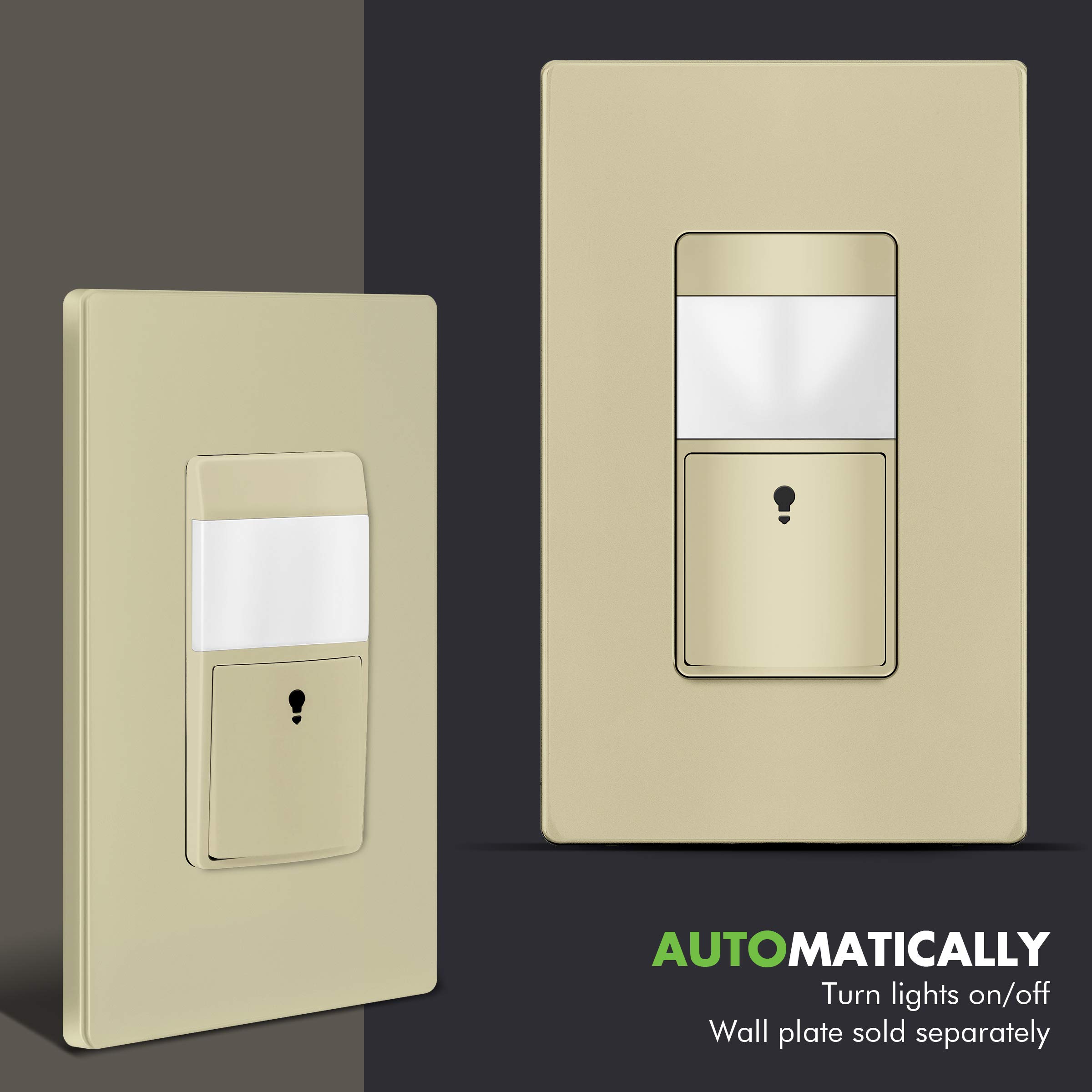 TOPGREENER Motion Sensor Switch, PIR Sensor with Ambient Light Level