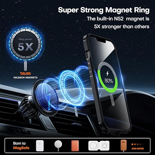 Miniatura 284 de TAURI Funda 3 en 1 para iPhone 13 Pro, [no amarilla] con 2 protectores de pantalla, funda delgada a prueba de golpes para iPhone 13 Pro, color negro