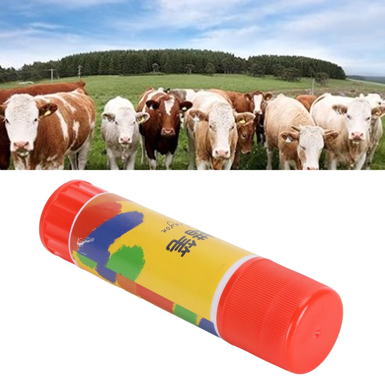 24 matite per segnare il bestiame, matita per la marcatura dei maiali, per pecore, mucche e bovini, strumento di marcatura in cera ABS resistente con tracce chiare e stabili (Rossa)