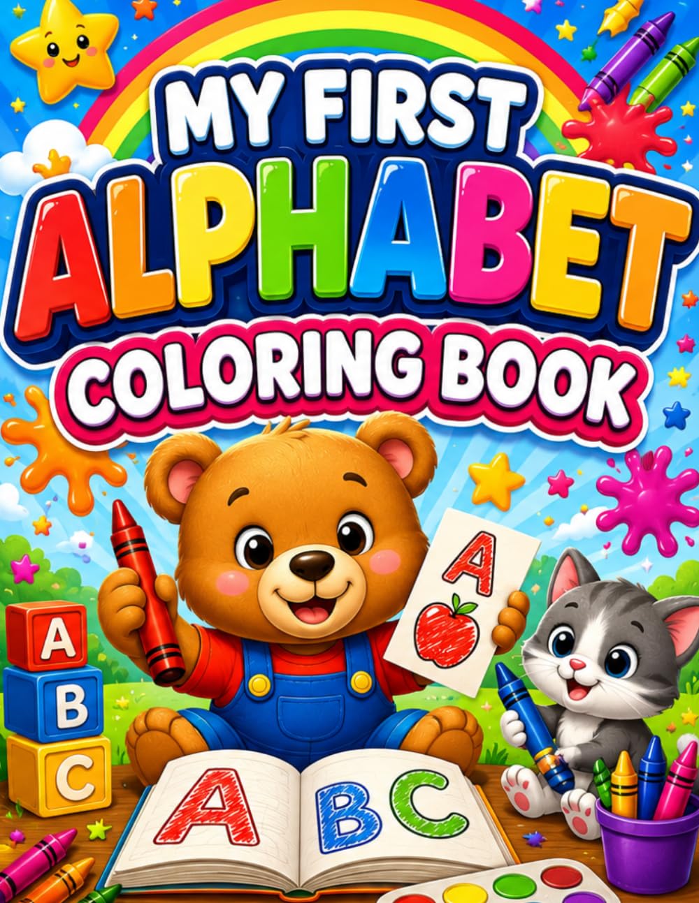 My First Alphabet Coloring Book for Kids: Fun A–Z Letter, Animal, Fruit & Object Coloring Pages for Preschoolers and Toddlers: A Fun Learn-to-Color ... Learning, Creativity & Letter Recognition