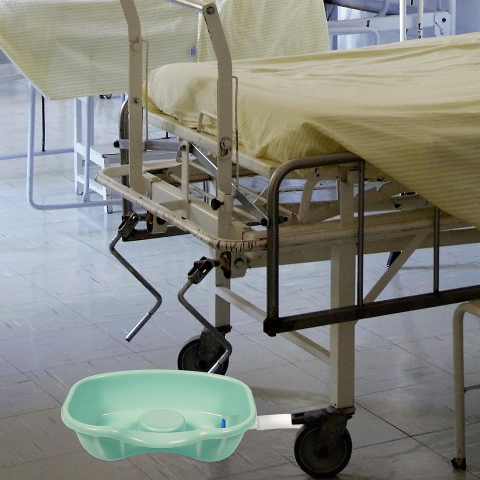 SOLUSTRE Ergonomisches Haarwaschbecken aus Kunststoff für Haushalts und Bettnutzung mit Nackenstütze für Ältere und Bettlägerige Personen Beim Haarewaschen