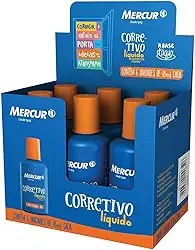 Corretivo, Mercur B01010903001, Multicor, 18 ml, Pacote de 6