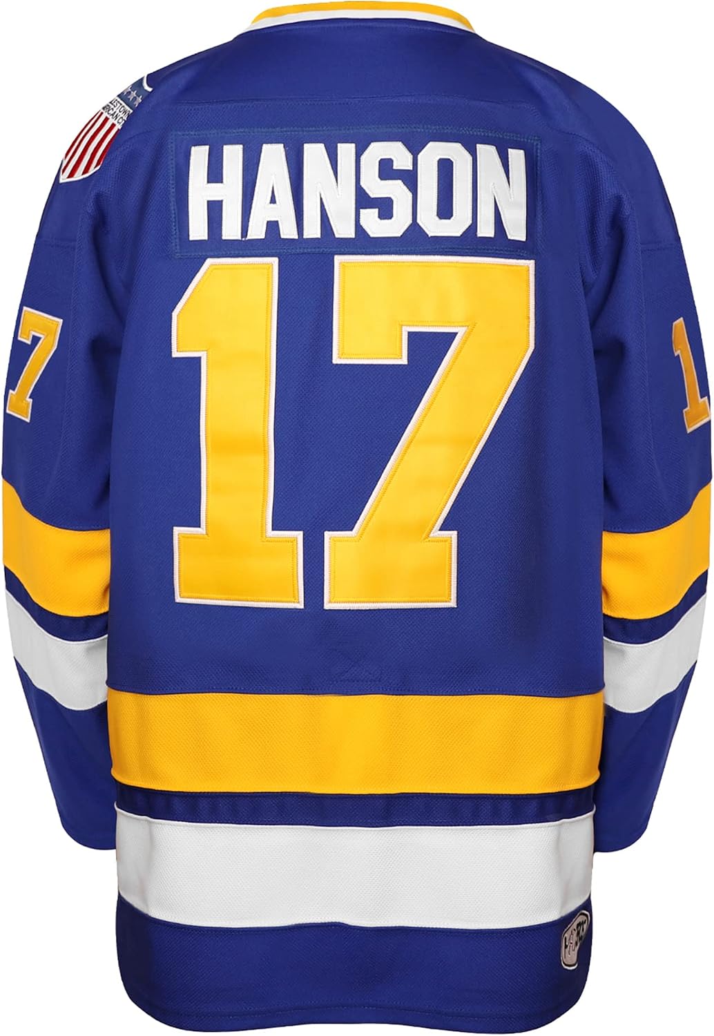 Hanson Brothers Hockey Jersey 16 Charlestown Chiefs 17 Jeff Slap Shot 18 Movie Hockey Jersey Blue White S-3XL